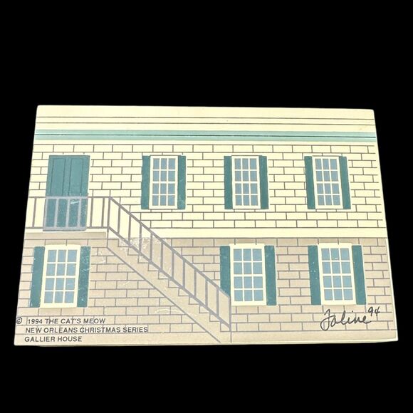New Orleans Christmas Series 1994 The Cats Meow Set Of 4 Buildings - Picture 10 of 10